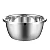 Diretamente do Fabricante: Tigelas de Aço Inoxidável de Grau Alimentício, Tigelas Espessas para Temperos, Tigelas para Bater Ovos, Tigelas para Misturar Massa, Tigelas para Lavar Vegetais e Tigelas para Lavar Arroz para Uso Doméstico
