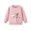 Roupa Casual Infantil 26ª Temporada Outono/Inverno Moletom Infantil Gola Redonda Estampa de Animal Desenho Moletom para Bebês Meninas Em Estoque