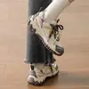 Tênis de treino alemão retrô color block para mulheres, novo estilo 2026, sola grossa, que aumenta a altura, confortável, versátil, tênis casual, sapatos da moda, dad shoes