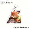 Llavero Zootopia Acrílico Grueso Doble Cara Muñeca Judy Merchandising de Película Colgante para Mochila