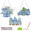 Pintura de Diamantes Transfronteriza Personalizada Hecha a Mano DIY Diamante Completo Imán para Refrigerador Posavasos de Diamante Navideño Colgante Colgante Adornos Colgantes