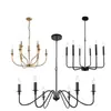 Candeleros de arte hechos a mano de alta gama para comedor y sala de estar, villa de diseño abierto retro americano RH Belfair de América del Norte, candelabro