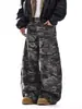 Jeans Camuflaje Retro Americano Scimitar para Hombre Tendencia High Street Bolsillo Diseño Recto Casual Suelto Pantalones Cargo