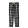 Pantalones Casuales a Cuadros de Primavera para Mamás de Mediana Edad, Pantalones de Pierna Recta Elegantes y Versátiles para Mujeres de Mediana Edad y Mayores, Adecuados para Primavera y Otoño