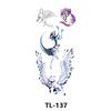 Venta al por Mayor de Calcomanías de Tatuaje Pequeñas y Frescas Duraderas Coreanas Harajuku Tatuaje Flor Azul y Blanca Dibujos Animados Letras Calcomanías de Tatuaje Sexy