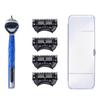 Barbeador 2026 Novo Modelo Lâmina Manual Lâmina de Barba Masculina Cabeça de Lâmina Cinco Camadas 5 Lâminas Anti-Riscos Suporte para Lâmina de Barba