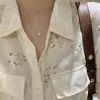 Nuevo Collar de Diamante con Forma de Corazón Grabado con Láser para Mujer, Cadena para Clavícula con un Toque de Lujo Ligero y de Alta Gama, Moda Versátil Exquisita de Nicho Estilo Ins