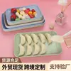 Platos Comerciales, Charolas de Trigo Transfronterizas, Platos para Empanadas Domésticos de Alta Calidad, Platos para Frutas, Platos Rectangulares para Rollos de Arroz