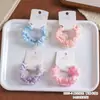 Elásticos de Cabelo Menina com Cartela, Laços de Cabelo Doces em Formato de Coração para Meninas, Scrunchies de Renda, Acessórios de Cabelo de Supermercado, Elásticos de Cabelo de Alta Elasticidade