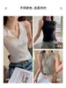 Camisola sin mangas de estilo nuevo para mujer, cuidadosamente seleccionada, para chica popular, moda de verano, elegante, de alta gama, versátil, camiseta básica adelgazante