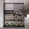 Pantalla Divisoria de Vidrio Moderna para Oficina con LOGOTIPO Pared de Imagen de Bloqueo de Fondo para Vestíbulo de Entrada y Escritorio de Recepción