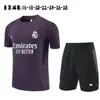 2526 Uniforme de Entrenamiento de Manga Corta del Real Madrid Uniforme de Fútbol de Manga Corta Infantil del Real Madrid Transpirable Set de Uniforme de Entrenamiento de Manga Corta del Real Madrid