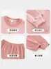 Pantalones de pijama de manga larga para niños y niñas Ropa de casa cómoda para niñas de invierno Felpa australiana Forro polar Festival de Primavera Año Nuevo