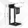 Soporte para torre de computadora de escritorio sin taladro debajo del escritorio, estante de suspensión para torre, soporte de soporte para torre, colgador flotante para torre de computadora