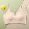 Almofada de Látex Seda Gelada Sem Costura Fase de Desenvolvimento Menina Íntimos Estudante Feminina Ensino Fundamental Menina 8-16 Anos Camisola