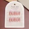 Peças de Unhas Postiças Pré-Fabricadas para Unhas Falsas, Estilo Ins Wear Francês Nude em Pó Degradê Estrela Laço Menina Quente Olho de Gato