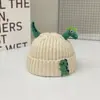 Chapéu Infantil Outono e Inverno Proteção para Orelhas Fofo de Veludo para Meninos e Meninas Dinossauro Bebê Quente de Lã Tricotada Espessado