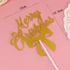 Topo de Bolo de Aniversário com Cartão de Glitter "Feliz Aniversário", Decoração de Bolo Embalada Individualmente