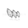 Brincos de Liga de Titânio F136 Zircônia Marquise G23 Titânio Haste para Nariz Lábio Orelha Osso Piercing Joia com Rosca Externa