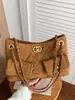 Bolso de Hombro de Cadena Transfronterizo para Mujer para Otoño e Invierno, Bolso Cruzado, Bolso de Axila, Gran Capacidad, Patrón Acolchado de Moda, Estilo Nuevo, Estilo Inspirado en Chanel