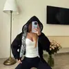 2025 Outono e Inverno Transfronteiriço Novo Cardigã com Estampa de Dólar Dupla Face com Zíper Moletom Estilo Igual para Homens e Mulheres Moda Casual Top