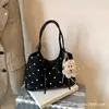 Bolsa Feminina Mais Vendida com Bolinhas, Grande Capacidade, Novo Modelo 2026, Bolsa de Ombro para o Dia a Dia, Bolsa de Ombro, Bolsa Tote Coreana de Nicho