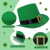 Cinturón Irlandés Sombrero Lincoln St. Día de San Patricio Mago Verde Sombrero de Lincoln Actuación en Escenario Sombrero de Copa Verde
