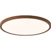 Luminária de teto para quarto estilo vintage Guoguo, padrão de madeira de nogueira, proteção ocular de espectro total, design "feijão de leite", luminária para quarto de criança, ferro, outros materiais