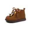 Botas de Cuero para Niños 2025 Otoño Nuevo Estilo Moda para Niñas Versátiles Zapatos Canguro Suela Suave Casual Zapatos tipo Birkenstock para Bebé Niña
