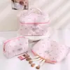 Bolsa de Cosméticos Acolchada Cherry Cat Gran Capacidad Gama Alta Estudiante Aspecto Atractivo Linda Bolsa de Almacenamiento Pedido Mínimo