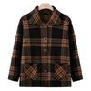 Tejidos de Punto Estilo Western para Personas Mayores para Mujer Abrigo Nuevo a Cuadros para Personas de Mediana Edad y Mayores Ropa para Personas Mayores Ropa de Invierno para Madre