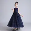 Vestido de Princesa para Meninas Vestido de Casamento Fofo Vestido de Verão Daminha Vestido de Festa de Aniversário Vestido para Apresentação de Piano no Palco Saia