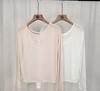 Blusa Delgada de Encaje con Cordones, Sin Espalda, Manga Larga, Protector Solar, Estilo Coreano de Otoño, Suelta, Microtransparente, Top Suéter, Moda para Mujer