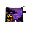 Cartera de monedas de dibujos animados de Pac-Man, monedero con cremallera, tarjetero con temática de videojuegos y bolsa para guardar auriculares - al por mayor