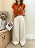 Camiseta de algodón acanalado de trece filas, fuente física, para mujer, directo de fábrica, top de manga corta ajustado, suministro exclusivo segunda tanda de verano