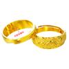 Anillo de boda con diseño de dragón y fénix de oro de arena vietnamita chapado en cobre puro de 24 k para hombre y mujer, con diseño de dragón y apertura de cobre.