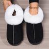 Pantuflas de Algodón de Terciopelo Transfronterizas de Otoño e Invierno para Mujer, Pantuflas de Algodón de Suela Gruesa para Hombre para el Hogar, Bolsas Cálidas y Pantuflas Peludas al Por Mayor