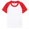 Nova Camiseta de Manga Curta para Meninas Primavera e Verão CVC Gola Redonda Bolinhas Boa Qualidade Manga Raglan de Chifre Camiseta