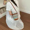 Bolsa para Teléfono Móvil para Mujer 2026 Verano Nuevo Estilo Bolso Cubo Tejido Mini Bolso Pequeño para Caminar con un Toque de Alta Gama Bolso de Hombro Cruzado