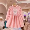 Vestido para Niñas Otoño Nuevo Estilo Suéter de Punto Otoño e Invierno para Niños Vestido de Bebé Elegante de Dibujos Animados Vestido de Princesa Ropa para Niños