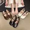 Sandalias planas Mary Jane suaves de estilo francés para mujer, nuevo modelo de primavera 2026, zapatos casuales de cuero versátiles de corte bajo