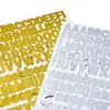 Pegatinas de Letras de 0.5 pulgadas Impermeables Decorativas para Diario Tarjeta de Regalo Alfabeto Inglés y Pegatinas de Números
