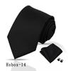 Traje de hombre de nuez de anacardo patrón roto corbata pañuelo de bolsillo puño tres piezas corbata de mano negra 8cm corbata Shengzhou