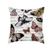 Funda de Almohada para Sofá Serie Mariposa Colorida Nórdica Ultra Suave Estampada Funda de Cojín de Oficina Decoración del Hogar Transfronteriza