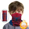 Máscara de esquí para niños de exterior con forro polar, estilo europeo y americano, bufanda para el cuello a prueba de viento y frío para otoño e invierno, toalla facial cálida para montañismo