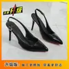 Elegantes zapatos de tacón de aguja con punta fina estilo coreano, nuevo modelo primavera-verano 2025, sandalias dulces con moño y punta cerrada para uso en exteriores