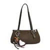 Bolso de Axila para Mujer 2026 Nuevo de Moda Otoño Gama Alta Gamuza Terciopelo Mezcla Bolso de Hombro Único Bolso Retro para Viajar