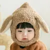 Gorro de invierno para niños, gorro de punto moderno de plumón de ganso, engrosado y cálido, gorrito de bebé, diseño 3D de ganso