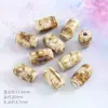 Pulsera de cuentas cerámicas de color leche con forma especial, accesorios, estrella de mar, tubo recto, columna cuadrada, accesorios de cuentas, joyería DIY, colgante de cuentas de porcelana