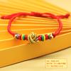Pulsera de Cuerda Colorida del Festival del Bote del Dragón al por Mayor para Adultos y Niños Tejida a Mano Pequeños Zongzi Saquito Cabeza de Tigre Pulsera de Estilo Étnico